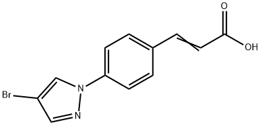 3-[4-(4-Bromo-1H-pyrazol-1-yl)phenyl]acrylic acid Structure