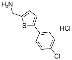[5-(4-Chlorophenyl)thien-2-yl]methylamine hydrochloride 구조식 이미지