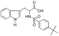 2-({[4-(tert-Butyl)phenyl]sulphonyl}amino)-3-(1H-indol-3-yl)propanoic acid Structure