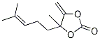 4-Methyl-5-methylene-4-(4-methylpent-3-en-1-yl)-1,3-dioxolan-2-one Structure