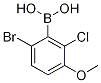 6-Bromo-2-chloro-3-methoxybenzeneboronic acid 구조식 이미지