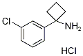 1-Amino-1-(3-chlorophenyl)cyclobutane hydrochloride, 1-(1-Aminocyclobut-1-yl)-3-chlorobenzene hydrochloride Structure