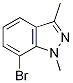 7-Bromo-1,3-dimethyl-1H-indazole 구조식 이미지