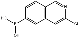 6-Borono-3-chloroisoquinoline, 6-Borono-3-chloro-2-azanaphthalene Structure