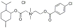 2-(1-{2-[(2-isopropyl-5-methylcyclohexyl)oxy]-2-oxoethyl}-1,1-dimethylammonio)ethyl 4-chlorobenzoate chloride Structure