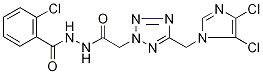 N'1-(2-chlorobenzoyl)-2-{5-[(4,5-dichloro-1H-imidazol-1-yl)methyl]-2H-1,2,3,4-tetraazol-2-yl}ethanohydrazide 구조식 이미지