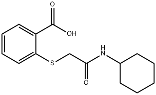 2-{[2-(Cyclohexylamino)-2-oxoethyl]sulphanyl}benzoic acid 구조식 이미지