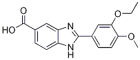 2-(3-Ethoxy-4-methoxyphenyl)-1H-benzimidazole-5-carboxylic acid 구조식 이미지