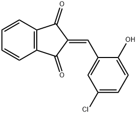 2-(5-Chloro-2-hydroxybenzylidene)-1H-indene-1,3(2H)-dione Structure