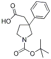 [1-(tert-Butoxycarbonyl)-3-phenylpyrrolidin-3-yl]acetic acid Structure