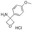 3-(4-Methoxyphenyl)oxetan-3-amine hydrochloride, 4-(3-Aminooxetan-3-yl)anisole hydrochloride Structure