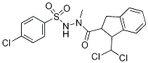 N'1-{[1-(dichloromethyl)-2,3-dihydro-1H-inden-2-yl]carbonyl}-N'1-methyl-4-chlorobenzene-1-sulphonohydrazide Structure