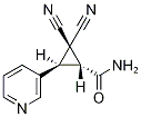 (1R,3S)-2,2-Dicyano-3-(pyridin-3-yl)cyclopropanecarboxamide 구조식 이미지