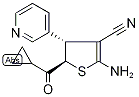 (4R,5R)-2-Amino-5-(cyclopropylcarbonyl)-4,5-dihydro-4-(pyridin-3-yl)thiophene-3-carbonitrile 구조식 이미지