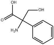 2-Amino-3-hydroxy-2-phenylpropanoic acid 구조식 이미지