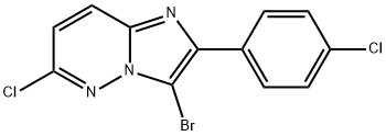 3-Bromo-6-chloro-2-(4-chlorophenyl)imidazo[1,2-b]pyridazine 구조식 이미지