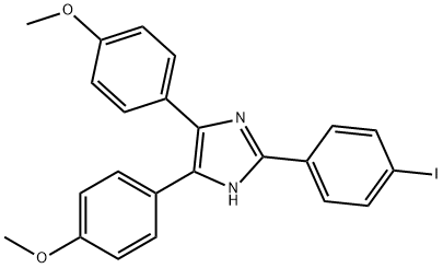 4,5-Bis(4-methoxyphenyl)-2-(4-iodophenyl)-1H-imidazole 구조식 이미지