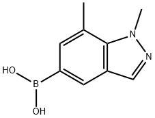 1,7-Dimethyl-1H-indazole-5-boronic acid Structure