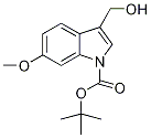 3-(Hydroxymethyl)-6-methoxy-1H-indole-1-carboxylic acid tert-butyl ester 구조식 이미지