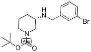 tert-Butyl (3S)-3-[(3-bromobenzyl)amino]piperidine-1-carboxylate, (3S)-3-[(3-Bromobenzyl)amino]-1-(tert-butoxycarbonyl)piperidine 구조식 이미지