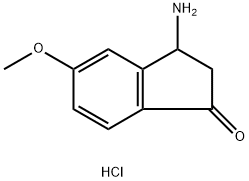3-Amino-2,3-dihydro-5-methoxy-1H-inden-1-one hydrochloride 구조식 이미지