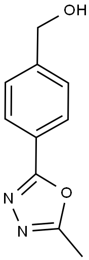 [4-(5-Methyl-1,3,4-oxadiazol-2-yl)phenyl]methanol, 2-[4-(Hydroxymethyl)phenyl]-5-methyl-1,3,4-oxadiazole Structure