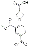 1-[2-(Methoxycarbonyl)-4-nitrophenyl]azetane-3-carboxylic acid 구조식 이미지