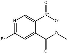 Methyl 2-bromo-5-nitropyridine-4-carboxylate, 2-Bromo-4-(methoxycarbonyl)-5-nitropyridine Structure