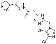 N'1-(2-thienylmethylidene)-2-{5-[(4,5-dichloro-1H-imidazol-1-yl)methyl]-2H-1,2,3,4-tetraazol-2-yl}ethanohydrazide Structure