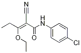 (2Z)-N-(4-Chlorophenyl)-2-cyano-3-ethoxypent-2-enamide 구조식 이미지