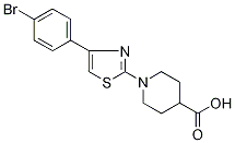 1-[4-(4-Bromophenyl)-1,3-thiazol-2-yl]piperidine-4-carboxylic acid Structure