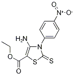 Ethyl 4-amino-2,3-dihydro-3-(4-nitrophenyl)-2-thioxo-1,3-thiazole-5-carboxylate 구조식 이미지