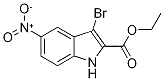 3-Bromo-2-(ethoxycarbonyl)-5-nitro-1H-indole 구조식 이미지