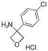 3-(4-Chlorophenyl)oxetan-3-amine hydrochloride, 4-(3-Aminooxetan-3-yl)chlorobenzene hydrochloride 구조식 이미지