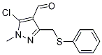 5-Chloro-1-methyl-3-[(phenylthio)methyl]-1H-pyrazole-4-carboxaldehyde 구조식 이미지