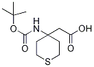 [4-Amino(tetrahydro-2H-thiopyran-4-yl)]acetic acid, N-BOC protected Structure