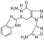 1-(4-Amino-1,2,5-oxadiazol-3-yl)-5-[(1H-benzimidazol-2-ylthio)methyl]-1H-1,2,3-triazole-4-carbohydrazide 구조식 이미지