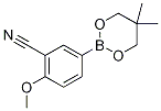 5-(5,5-Dimethyl-1,3,2-dioxaborinan-2-yl)-2-methoxybenzonitrile 구조식 이미지