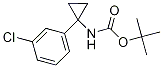 tert-Butyl [1-(3-chlorophenyl)cycloprop-1-yl]carbamate, 1-[(tert-Butoxycarbonyl)amino]-1-(3-chlorophenyl)cyclopropane 구조식 이미지