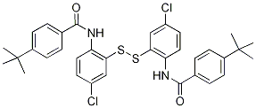 N1-{2-[(2-{[4-(tert-butyl)benzoyl]amino}-5-chlorophenyl)dithio]-4-chlorophenyl}-4-(tert-butyl)benzamide Structure