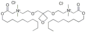 [2-(decyloxy)-2-oxoethyl][2-({3-[(2-{1-[2-(decyloxy)-2-oxoethyl]-1,1-dimeth ylammonio}ethoxy)methyl]oxetan-3-yl}methoxy)ethyl]dimethylammonium dichlori de 구조식 이미지