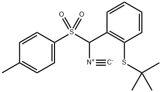 Isocyano(2-tert-butylsulphanylphenyl)methyl-4-methylphenyl sulphone Structure