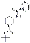 tert-Butyl (3S)-3-{[(pyridin-3-yl)carbonyl]amino}piperidine-1-carboxylate, (3S)-1-(tert-Butoxycarbonyl)-3-{[(pyridin-3-yl)carbonyl]amino}piperidine 구조식 이미지