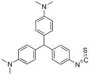 N,N-Dimethyl-4-[[4-(dimethylamino)phenyl](4-isothiocyanatophenyl)methyl]aniline Structure