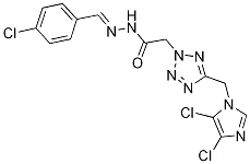 N'1-(4-chlorobenzylidene)-2-{5-[(4,5-dichloro-1H-imidazol-1-yl)methyl]-2H-1,2,3,4-tetraazol-2-yl}ethanohydrazide 구조식 이미지