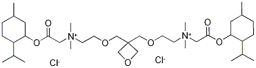 {2-[(2-isopropyl-5-methylcyclohexyl)oxy]-2-oxoethyl}{2-[(3-{[2-(1-{2-[(2-is opropyl-5-methylcyclohexyl)oxy]-2-oxoethyl}-1,1-dimethylammonio)ethoxy]meth yl}oxetan-3-yl)methoxy]ethyl}dimethyla Structure