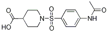 1-[4-(Acetamido)phenylsulphonyl]piperidine-4-carboxylic acid 구조식 이미지