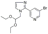 3-Bromo-5-[1-(2,2-diethoxyethyl)-1H-imidazol-2-yl]pyridine 97% 구조식 이미지