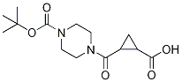 4-[(2-Carboxycyclopropyl)carbonyl]piperazine, N1-BOC protected Structure