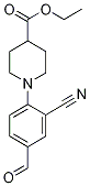 3-Cyano-4-[4-(ethoxycarbonyl)piperidin-1-yl]benzaldehyde, 2-[4-(Ethoxycarbonyl)piperidin-1-yl]-5-formylbenzonitrile Structure